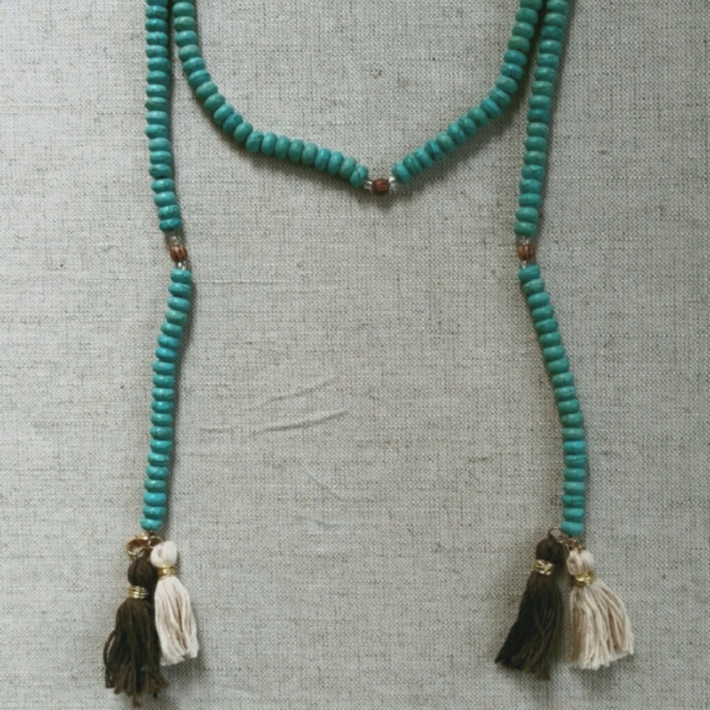 Turquoise necklace lariat